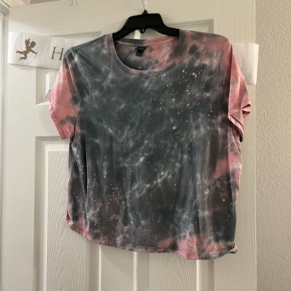 Wile fable plus size tye dye cropped tee - Picture 1 of 3